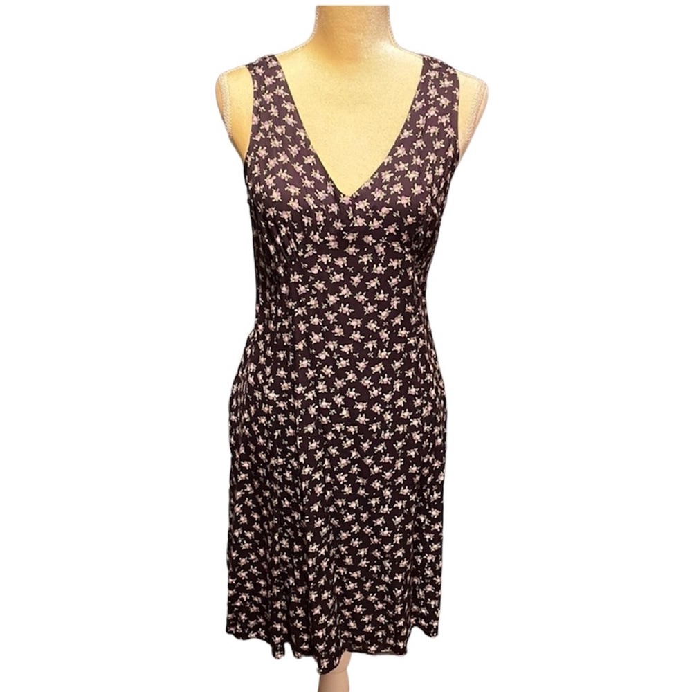 Moda International Size 10 navy, purple and pink dress